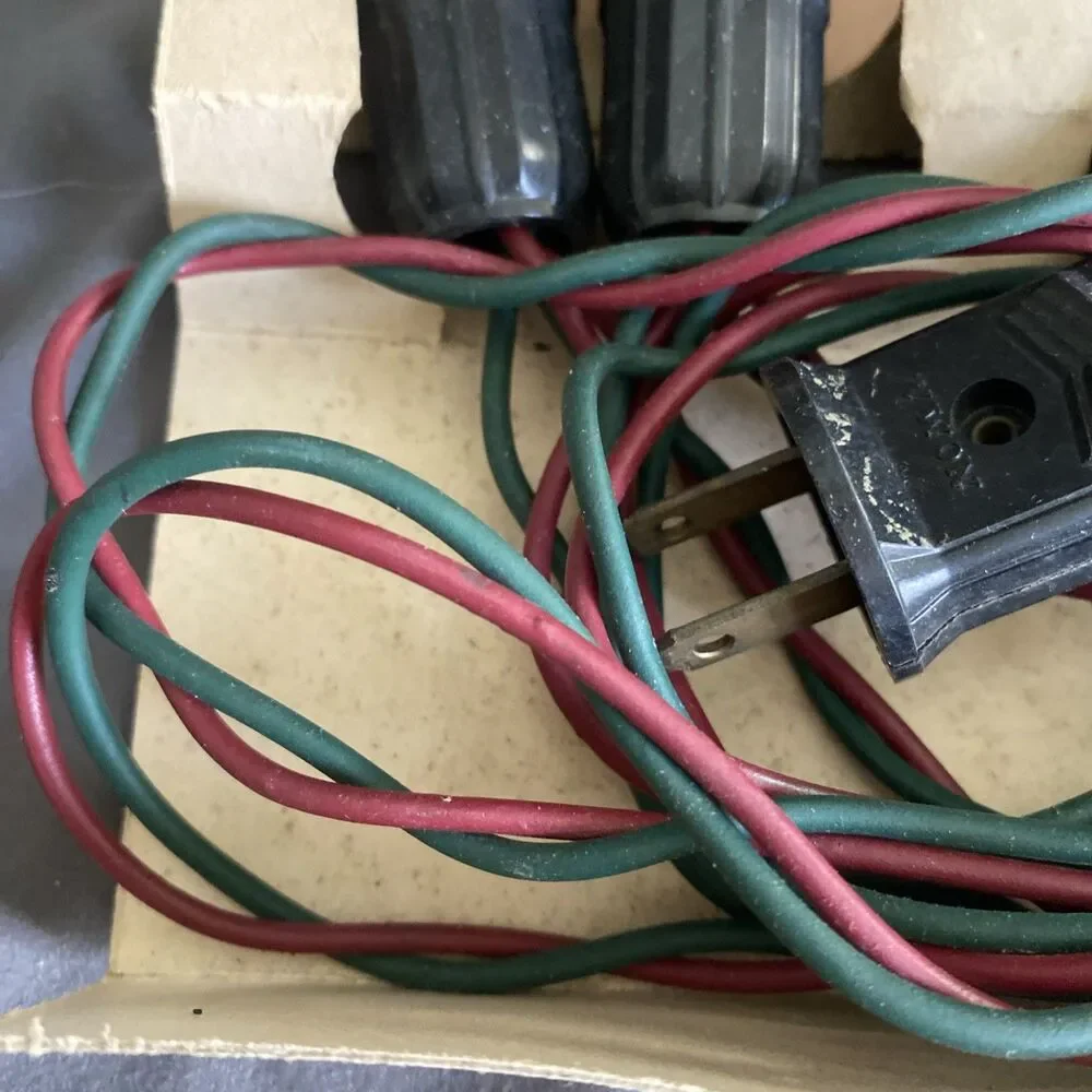 Vintage 2 Wire Christmas Tree Light Strand C-9 Sears-Roebuck Original Box